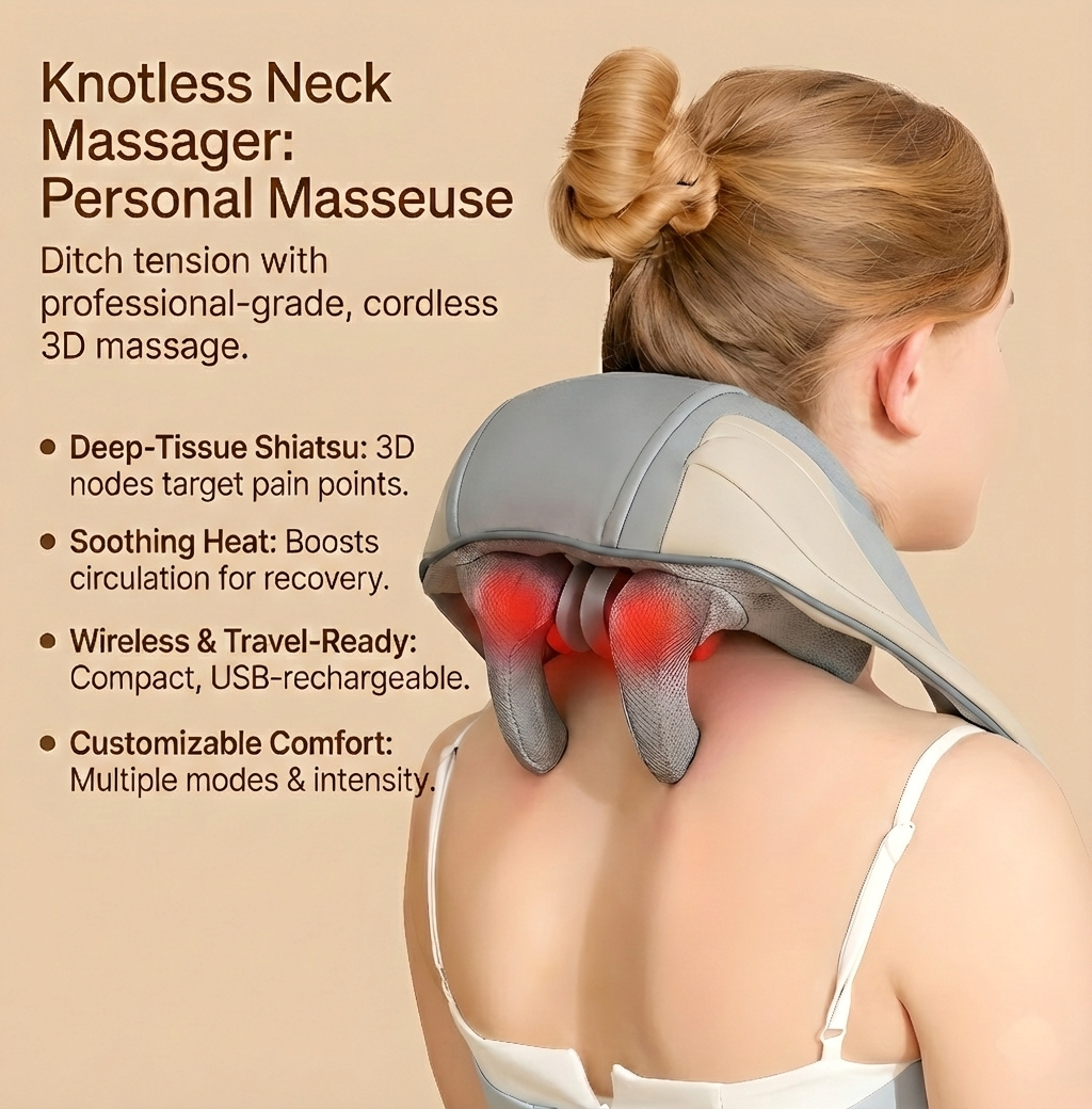 Knotless Heated Neck Massager